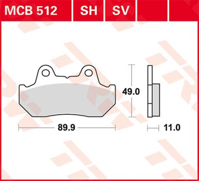 BRAKE PAD SV SINTER PERFORMANCE