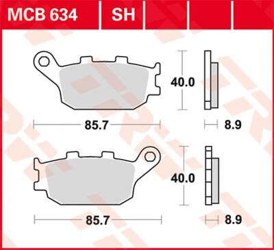 BRAKE PAD SH SINTER PERFORMANCE STREET & ROAD TRACKS