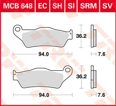 BRAKE PAD SI SINTER OFFROAD