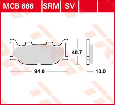 BRAKE PAD SV SINTER PERFORMANCE STREET
