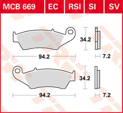 BRAKE PAD SI SINTER OFFROAD
