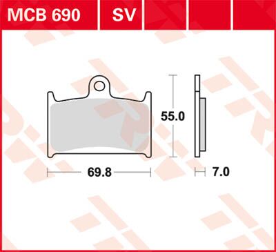 BRAKE PAD SV SINTER PERFORMANCE STREET
