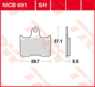 BRAKE PAD SH SINTER PERFORMANCE STREET & ROAD TRACKS