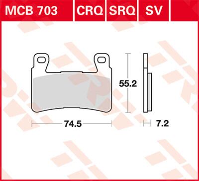 BRAKE PAD SV SINTER PERFORMANCE STREET