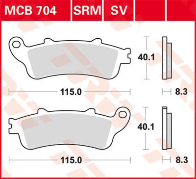 BRAKE PAD SV SINTER PERFORMANCE STREET