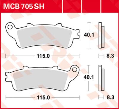 BRAKE PAD SH SINTER PERFORMANCE STREET & ROAD TRACKS