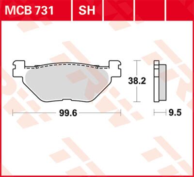 BRAKE PAD SH SINTER PERFORMANCE STREET & ROAD TRACKS