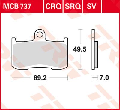 BRAKE PAD SV SINTER PERFORMANCE STREET
