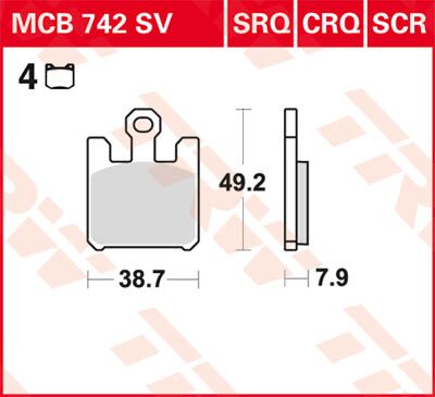 BRAKE PAD SV SINTER PERFORMANCE STREET
