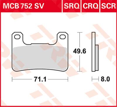 BRAKE PAD SV SINTER PERFORMANCE STREET