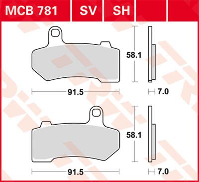 BRAKE PAD SH SINTER PERFORMANCE STREET & ROAD TRACKS