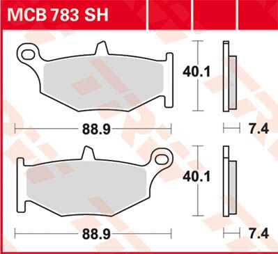 BRAKE PAD SH SINTER PERFORMANCE STREET & ROAD TRACKS