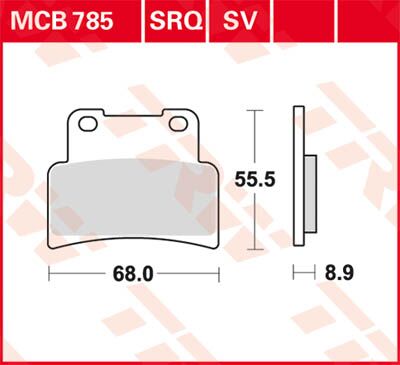 BRAKE PAD SV SINTER PERFORMANCE STREET