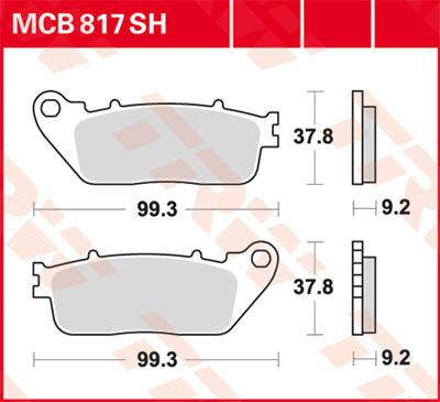 BRAKE PAD SH SINTER PERFORMANCE STREET & ROAD TRACKS