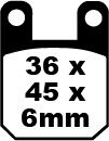 BRAKE PAD SFA-HH SERIES SINTERED METAL SCOOTER