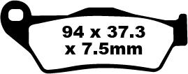 BRAKE PAD SFA-HH SERIES SINTERED METAL SCOOTER