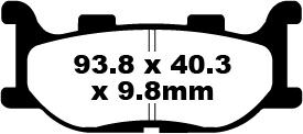 BRAKE PAD SFA-HH SERIES SINTERED METAL SCOOTER