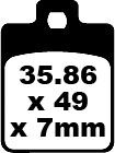 BRAKE PAD SFA-HH SERIES SINTERED METAL SCOOTER
