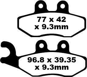 BRAKE PAD SFA-HH SERIES SINTERED METAL SCOOTER