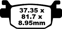 BRAKE PAD SFA-HH SERIES SINTERED METAL SCOOTER