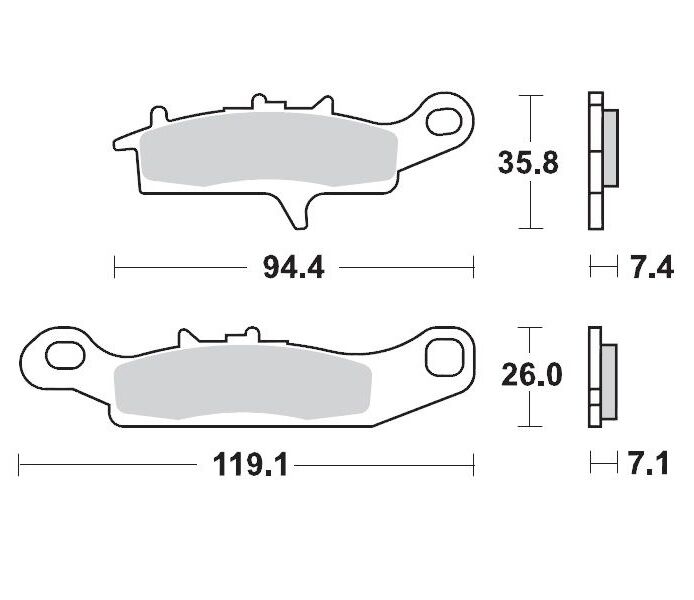 BRAKE PAD ATV SINTER PRO RACING
