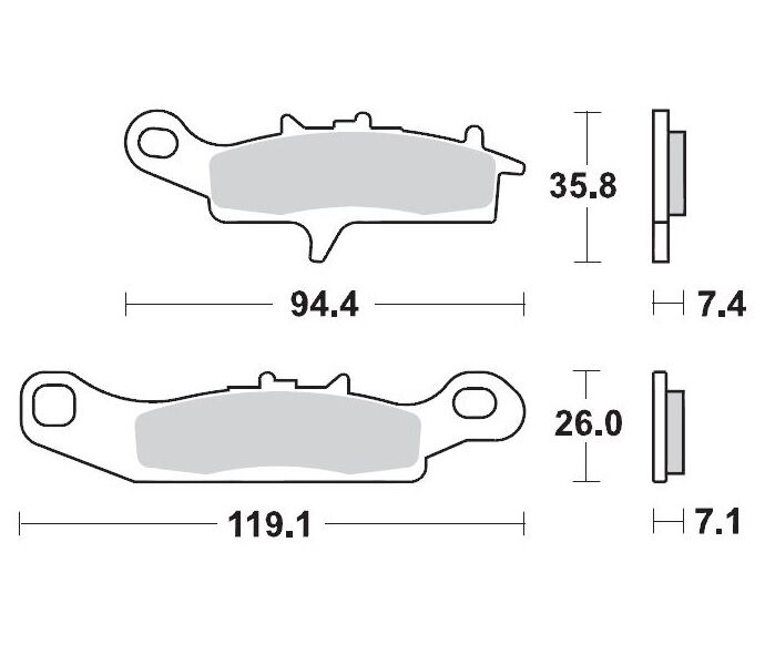 BRAKE PAD ATV SINTER PRO RACING