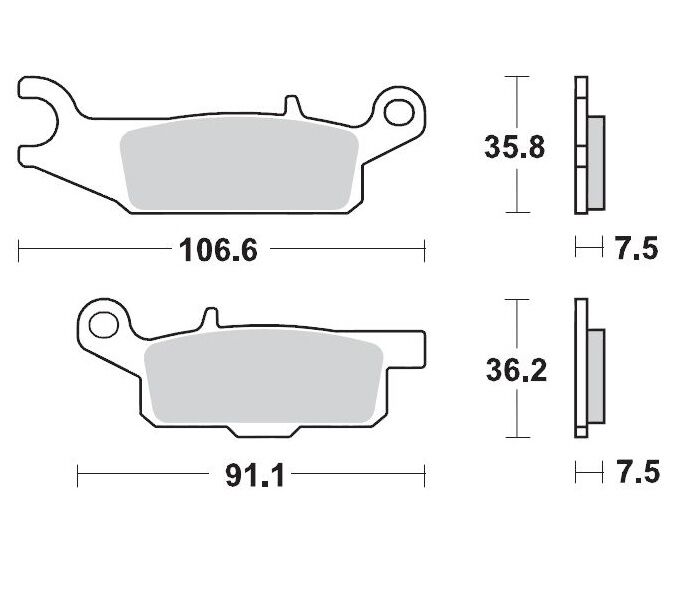 BRAKE PAD ATV SINTER PRO RACING