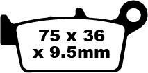 BRAKE PAD SFA-HH SERIES SINTERED METAL SCOOTER
