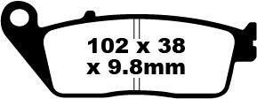 BRAKE PAD SFA-HH SERIES SINTERED METAL SCOOTER