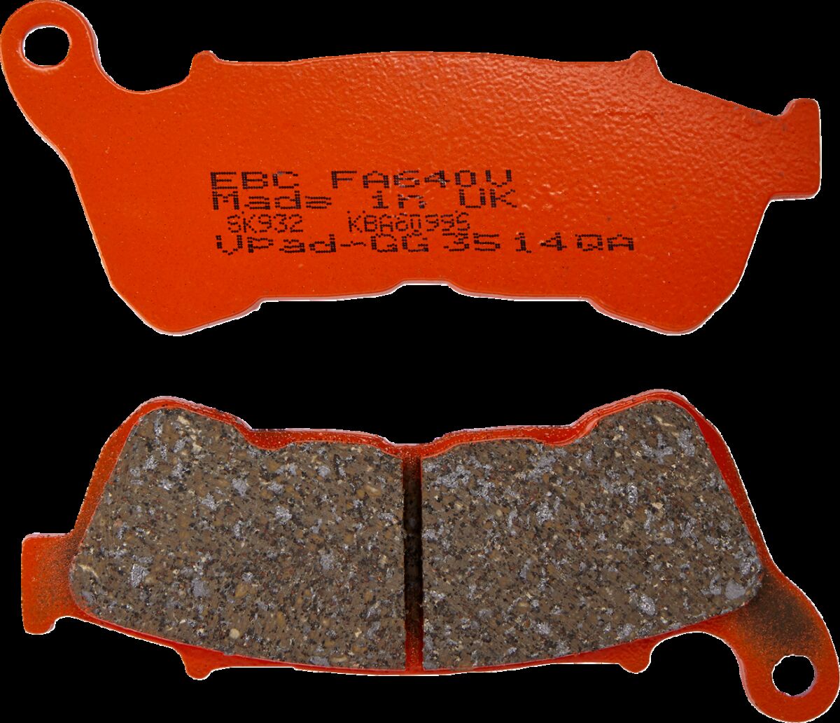 BRAKE PAD FA-V SERIES SINTERED METAL/ORGANIC COMPOUND