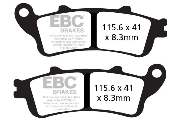 BRAKE PAD FA-V SERIES SINTERED METAL/ORGANIC COMPOUND
