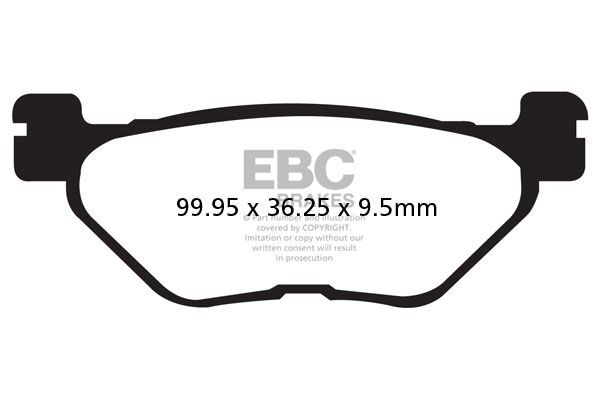 BRAKE PAD FA-V SERIES SINTERED METAL/ORGANIC COMPOUND