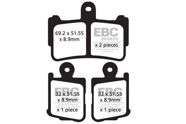 BRAKE PAD FA-HH SERIES SINTERED METAL