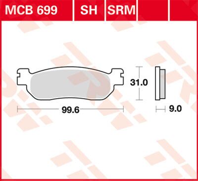 BRAKE PAD SRM SINTER SCOOTER >125