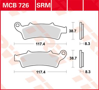 BRAKE PAD SRM SINTER SCOOTER >125