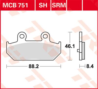 BRAKE PAD SRM SINTER SCOOTER >125