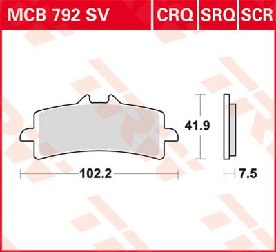 BRAKE PAD SCR SINTER CARBON RACE LONGLIFE