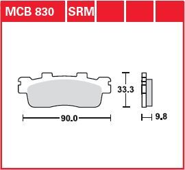 BRAKE PAD SRM SINTER SCOOTER >125