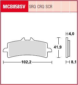 BRAKE PAD SCR SINTER CARBON RACE LONGLIFE