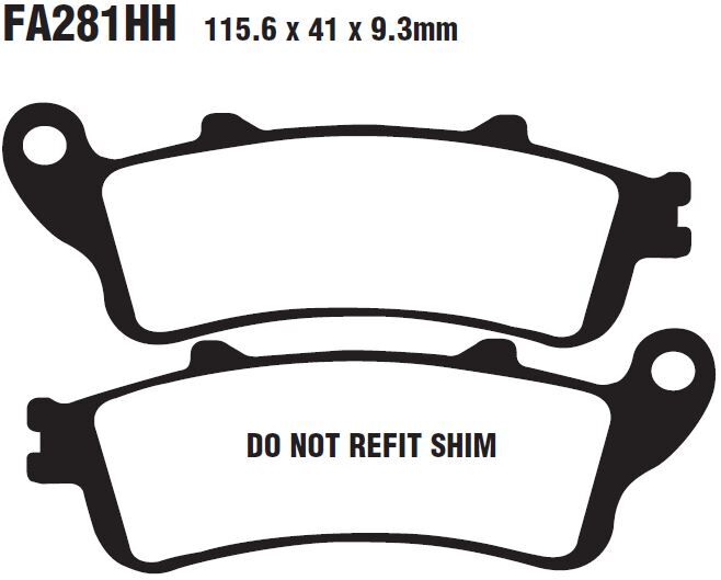 BRAKE PAD SFA-HH SERIES SINTERED METAL SCOOTER