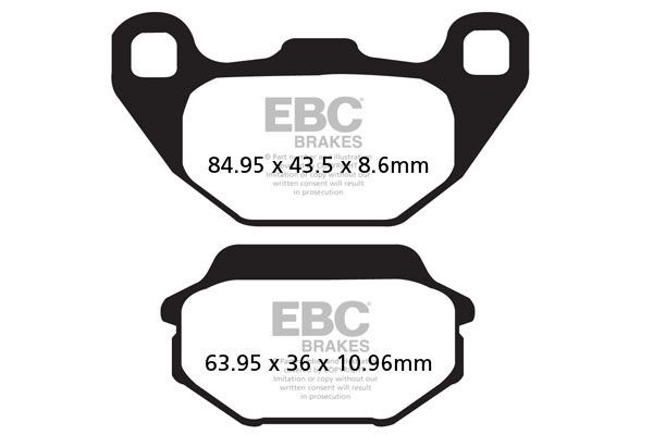BRAKE PAD SFA-HH SERIES SINTERED METAL SCOOTER