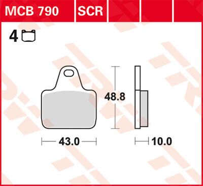 BRAKE PAD SCR SINTER CARBON RACE LONGLIFE