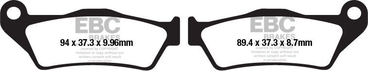 BRAKE PAD FA-V SERIES SINTERED METAL/ORGANIC COMPOUND