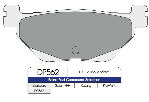 BRAKE PAD DP SINTERED REPLACEMENT STREET TOURING OFF-ROAD/ATV
