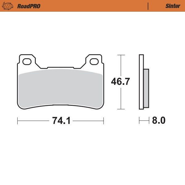 BRAKE PAD ROADPRO SINTER