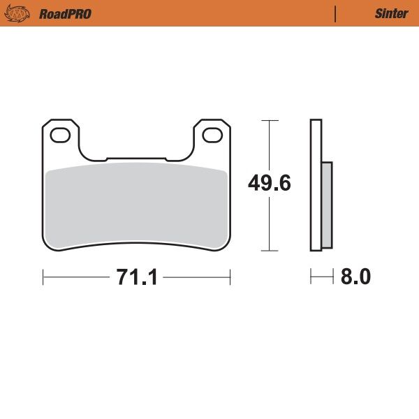 BRAKE PAD ROADPRO SINTER