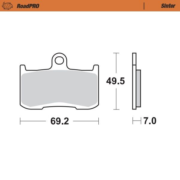 BRAKE PAD ROADPRO SINTER
