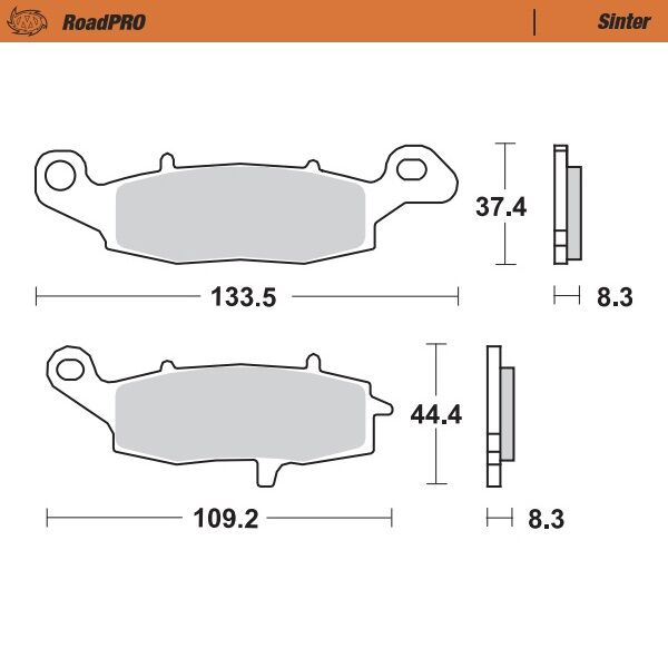 BRAKE PAD ROADPRO SINTER
