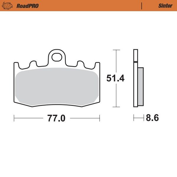 BRAKE PAD ROADPRO SINTER