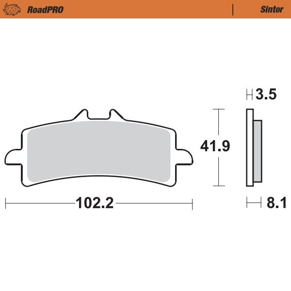 BRAKE PAD ROADPRO SINTER